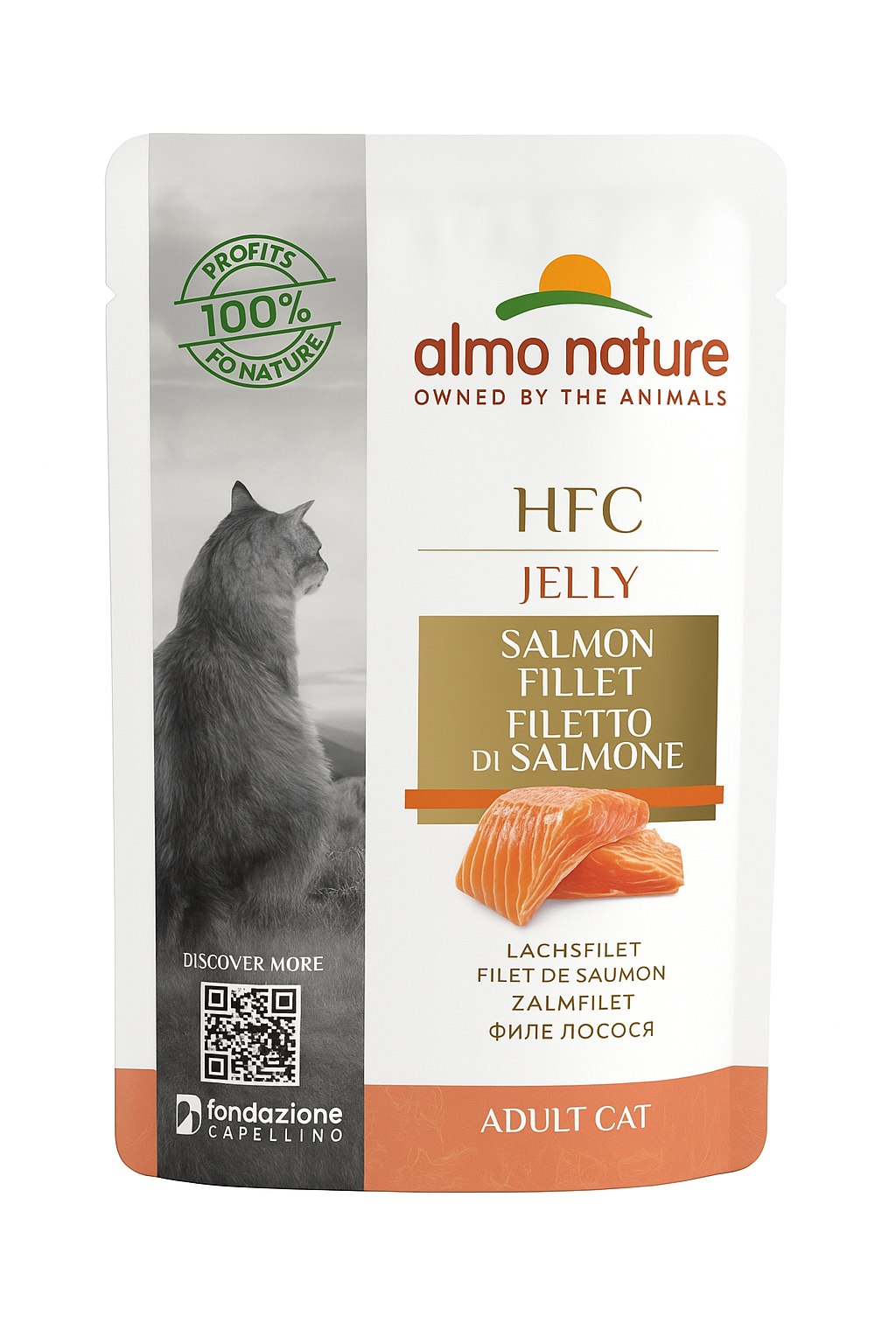 Almo Nature HFC Jelly Filetto di Salmone 55g Busta Almo Nature HFC Jelly Filetto di Salmone 55g Busta